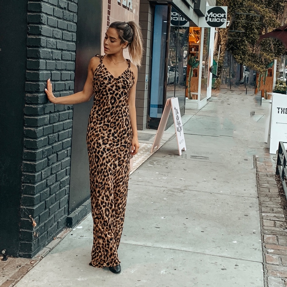 NWT Reformation Ferrara Dress - Leopard